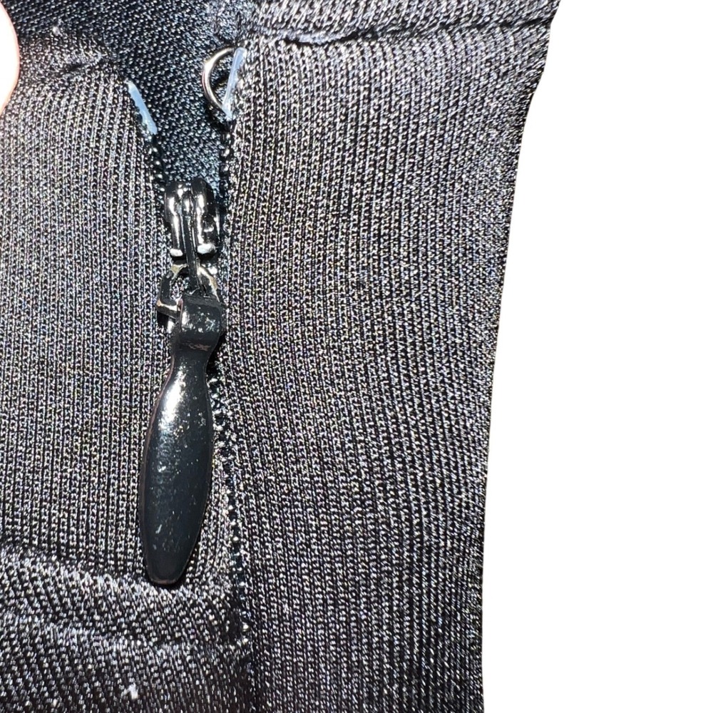Guess‎ Black Bow Back Cutout Mini Dress Size 4 Bodycon LBD Scuba Sleeveless - Picture 11 of 15